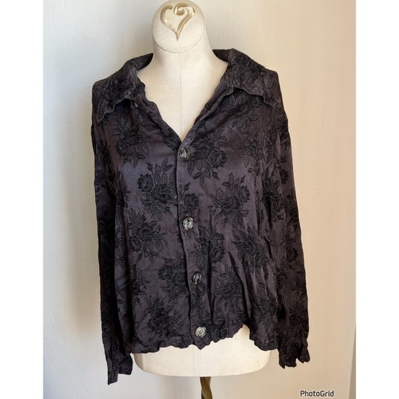 CP Shades Tops - Vintage CP Shades Floral Button Down Small